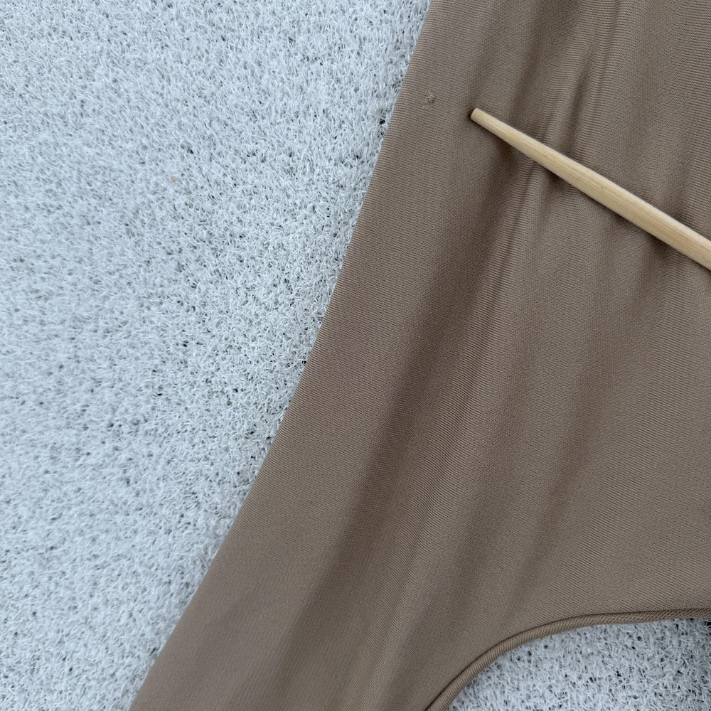 ZARA Dress Womens Small Beige V Neck Maxi Dolman Stretch Join Life NWT - Picture 7 of 9